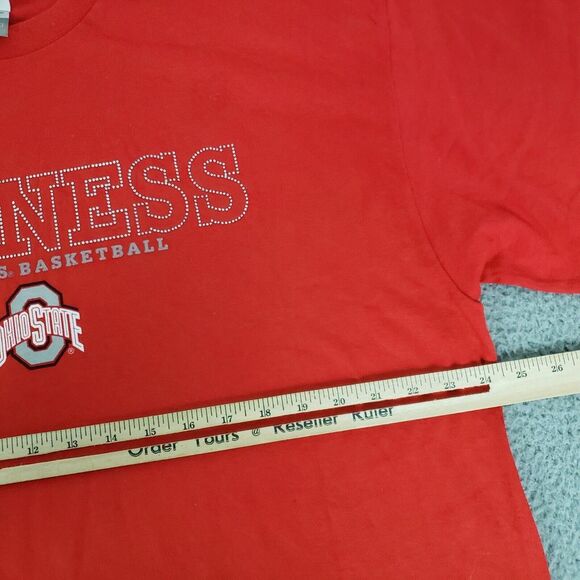 VINTAGE Ohio State Buckeyes Shirt Men Extra Large Red‎ Basketball Nike Lebron XL - Picture 5 of 9